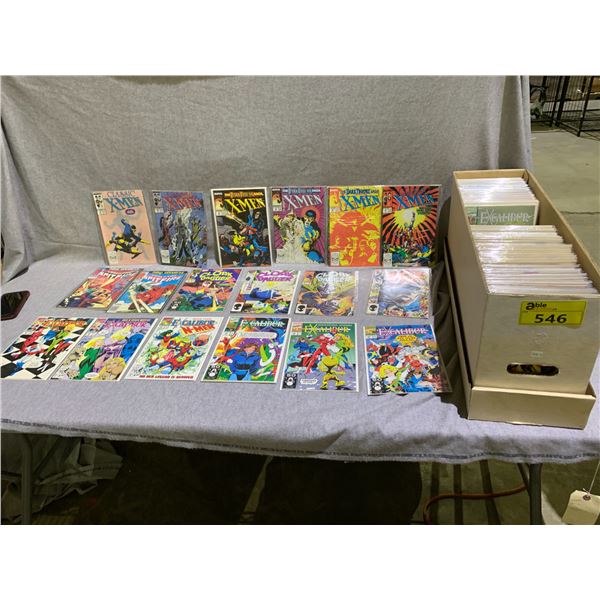 BOX OF COMIC BOOKS INCLUDING; X-MEN, CLOAK AND DAGGER, DP7, DREAD STAR, ELECTRIC UNDERTOW, ELF QU...