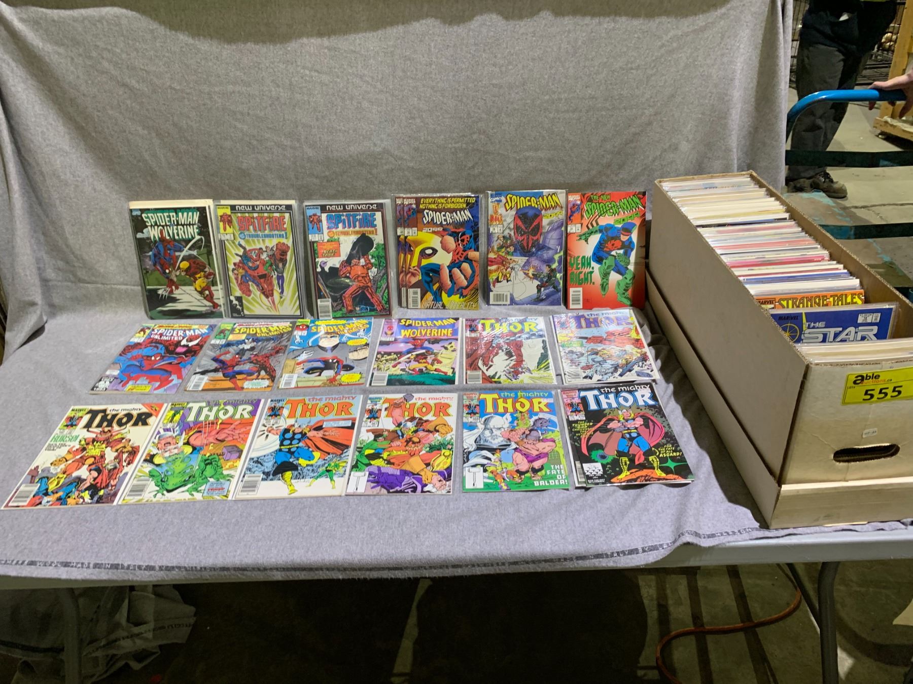 BOX OF COMIC BOOKS INCLUDING; SPIDER-MAN, SQUADRON SUPREME, STRANGE ...