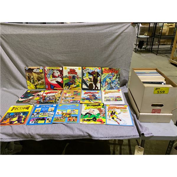 BOX OF GRAPHIC NOVELS AND MORE