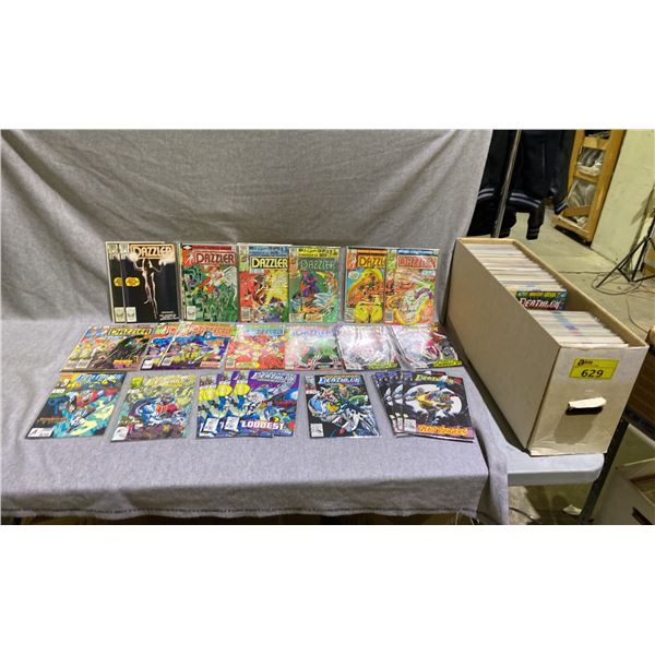 BOX OF COMIC BOOKS INCLUDING; DAZZLER, SPIDER-MAN, DEATHLOK, THE DEEP, THE DEFENDERS, DOCTOR STRA...