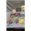 Image 2 : BOX OF ASSORTED ITEMS INCLUDING; KILLER BEES, SEA MONSTERS, AND BIZARRE ADVENTURES MAGAZINES, CD'...