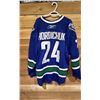 Image 2 : GAME WORN VANCOUVER CANUCKS JERSEY #24 DARCY HORDICHUCK COMES WITH COA