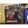 Image 2 : SHELF LOT OF MARVEL ITEMS INCLUDING; DEADPOOL FIGURE, CAPTAIN AMERICA GLASSES AND MORE