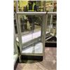 Image 3 : GLASS SHOWCASE TRIANGLE CABINET WITH SHELVES & DOORS 38.5" X 27.5" X 15"