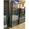 Image 2 : WOOD LED LIT DISPLAY CABINET WITH DOORS 74" X 26" X 14"