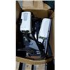 Image 2 : PALLET OF ASSORTED ITEMS INCLUDING; WOOD SHELVES, HAND SANITIZER DISPENSERS WITH STANDS & 2