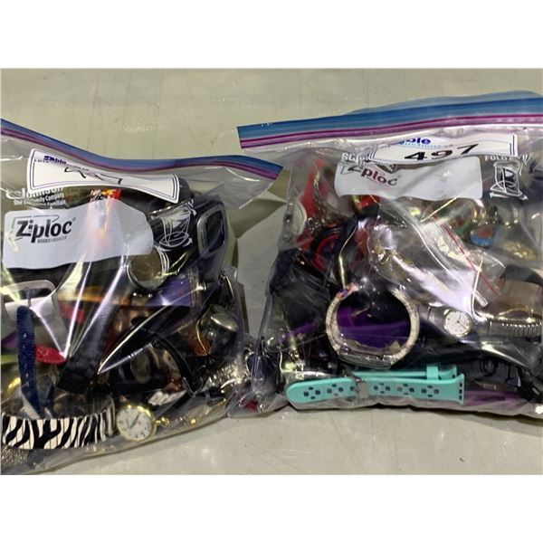 2 BAGS OF ASSORTED WATCHES