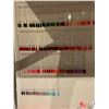 Image 2 : LOT OF NAIL POLISH COLOUR SWATCH STICKS, PLASTIC ORGANIZER AND MORE