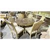 Image 2 : ROUND MARBLE TOP TABLE WITH 6 CHAIRS 52" X 30"