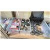 Image 3 : SHELF OF ASSORTED ITEMS INCLUDING; HARDWARE, RUBBER INSULATING TAPE, MAGNETIC CONTAINERS AND MORE