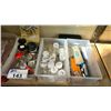 Image 2 : SHELF OF ASSORTED ITEMS INCLUDING; SAW SET, C CLAMPS, JARS AND MORE