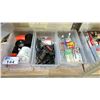 Image 2 : SHELF LOT OF ASSORTED ITEMS INCLUDING; PIPE FITTINGS, SOLDERING IRON, BOOKS AND MORE