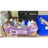 Image 2 : SHELF LOT OF PAINT, METHYL HYDRATE, ENGINE DEGREASER, WOOD AND MORE