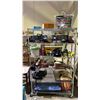Image 1 : RACK OF ASSORTED ITEMS INCLUDING; LOUIS VUITTON BOX, KIDS TOYS, GRACO CAR SEAT AND MORE *RACK NOT