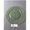 Image 2 : Vintage Uranium Glass Plate. Approx. 9" Diam'