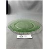 Image 3 : Vintage Uranium Glass Plate. Approx. 9" Diam'