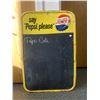 Image 1 : 1967 Metal Pepsi Cola Chalk Board Sign. Approx. 19 1/2" x 30"