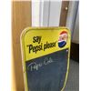 Image 2 : 1967 Metal Pepsi Cola Chalk Board Sign. Approx. 19 1/2" x 30"