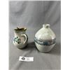 Image 2 : Vintage Signed Stoob Pottery Creamer & Unsigned Pottery Vase