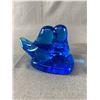 Image 2 : Blue Birds Of Happiness-Vintage Red Art Glass & Ashtray w/ Duck