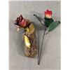Image 1 : Metal Art Roses - One On Drift Wood