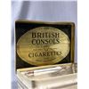 Image 4 : 1940's British Consols Cigarette " 50 Pack" Tin. Hinged Lid. Nice Litho Under Lid. Approx 3"x4" x 1.