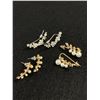 Image 1 : 3 Pairs Of Dainty Rhinestones & Pearls Earrings