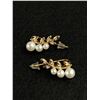 Image 2 : 3 Pairs Of Dainty Rhinestones & Pearls Earrings