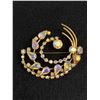 Image 1 : Antique Aurora Borealis Rhinestones Brooch