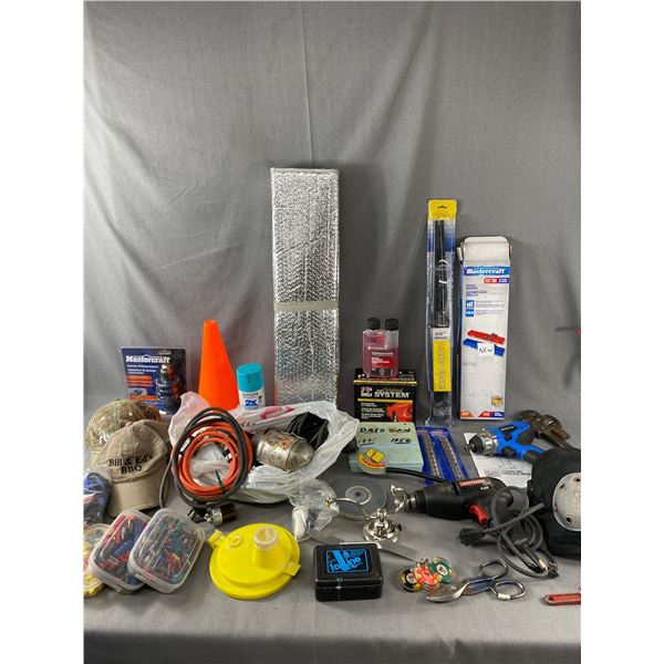 Lot Of Garage Finds - Tools, Wiper Blades, Wheel Lock System, Extension Cords & More