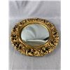 Image 1 : Vintage Ornate Ceramic Framed  Mirror. As Is. Approx. 17 1/2" Diam