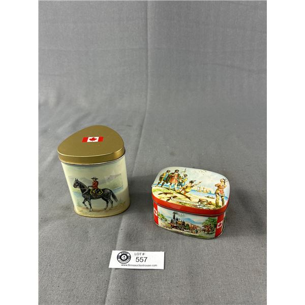 Collectible RCMP Toffee Tin and Other Native Tin