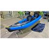 Image 2 : NEW 2 PERSON KAYAK, DROP STITCH FLOOR, 10 PSI & BUOYANCY TUBE 3.5 PSI, INCLUDES SKEGS, 2 ALUMINUM