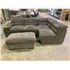 Image 3 : GREY SECTIONAL SOFA WITH PULL OUT BED AND STORAGE OTTOMAN