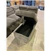 Image 4 : GREY SECTIONAL SOFA WITH PULL OUT BED AND STORAGE OTTOMAN
