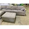 Image 2 : GREY SECTIONAL SOFA WITH STORAGE OTTOMAN AND POWER CORD