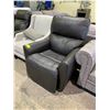 Image 2 : BLACK LEATHER POWER RECLINER *NO POWER CORD/ UNKNOWN CONDITION*