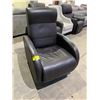 Image 1 : BROWN LEATHER SWIVEL PUSH BACK RECLINER