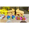 Image 2 : SET OF 8.  VINTAGE 1993 MCDONALDS HAPPY MEAL.  FLINTSTONES BUILDINGS & VEHICLES.
