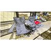 Image 2 : TANDEM FOLDING CAMPING/SPORTS CHAIRS C/W CARRYING BAG. HEAVY DUTY