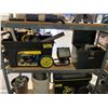 Image 3 : SHELF LOT OF BLACK AND DECKER CIRCULAR SAW, WORK LIGHT, STANLEY MOBILE TOOL CHEST WITH ASSORTED