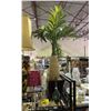 Image 1 : FAUX PLANTED POT & 2 GLASS VASES
