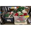 Image 1 : 2 BINS OF ASSORTED CHRISTMAS DECOR, CARDS & MORE