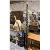 Image 2 : GIRAFFE DECOR & WOOD BARREL OF ASSORTED CANES, WALKING STICKS & MORE