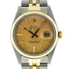 Image 1 : Rolex Mens Quickset 2T Yellow Gold And Steel Champagne Index Datejust Wristwatch