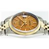 Image 8 : Rolex Mens Quickset 2T Yellow Gold And Steel Champagne Index Datejust Wristwatch