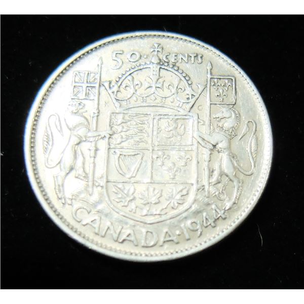 1944 SILVER CANADA 50 CENTS COIN