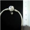 Image 2 : SILVER PANDORA STYLE CHARM BRACELET 17.5g