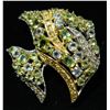 Image 2 : .925 & GOLD PLATED MULTI GEMSTONE FISH PENDANT
