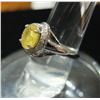 Image 2 : .925 & GOLD PLATED YELLOW SAPPHIRE, CZ RING